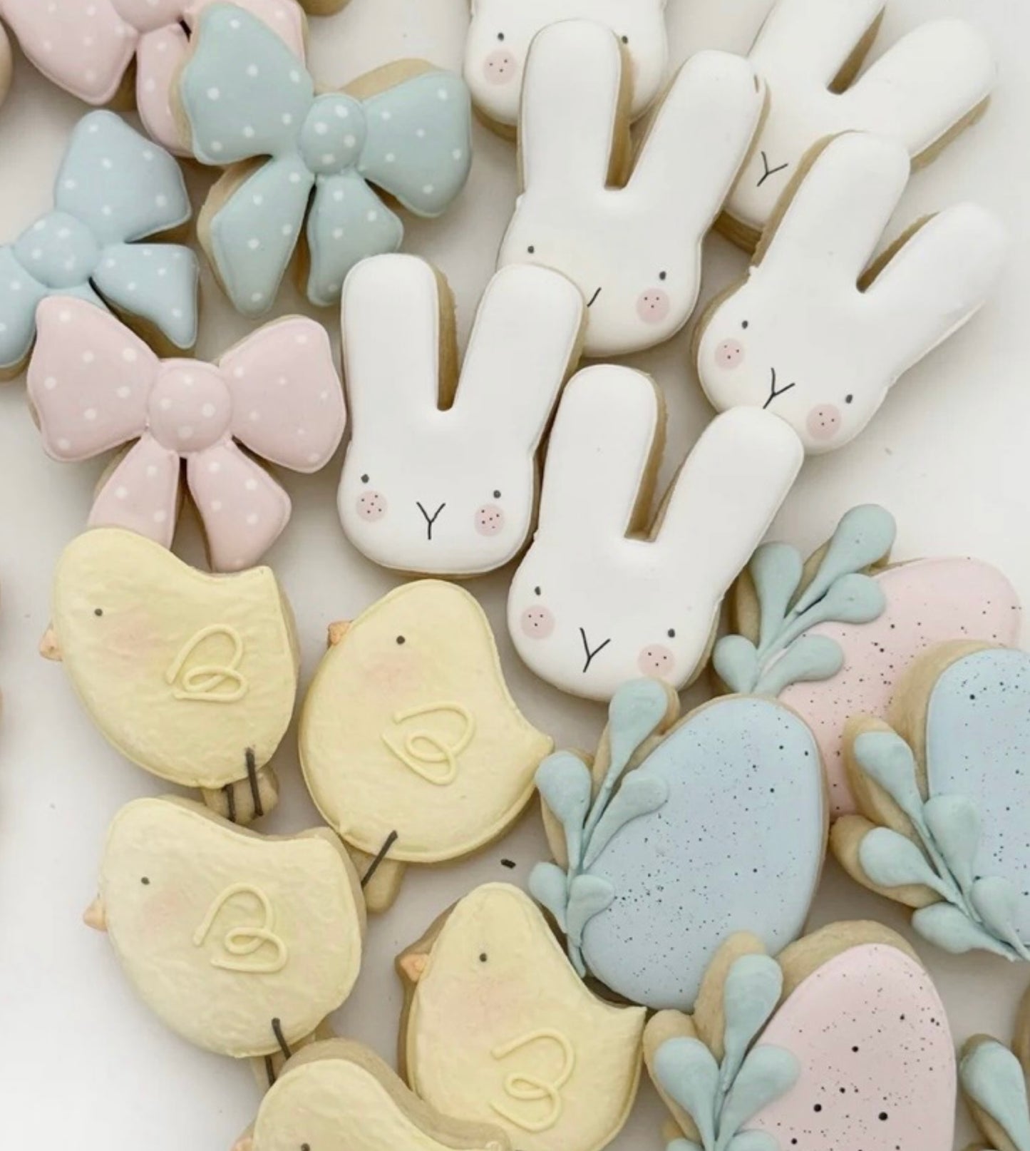 Easter Cookie Collection - Bunny, Chick, Egg & Bow - 4 Pack Standard or 6 Mini’s