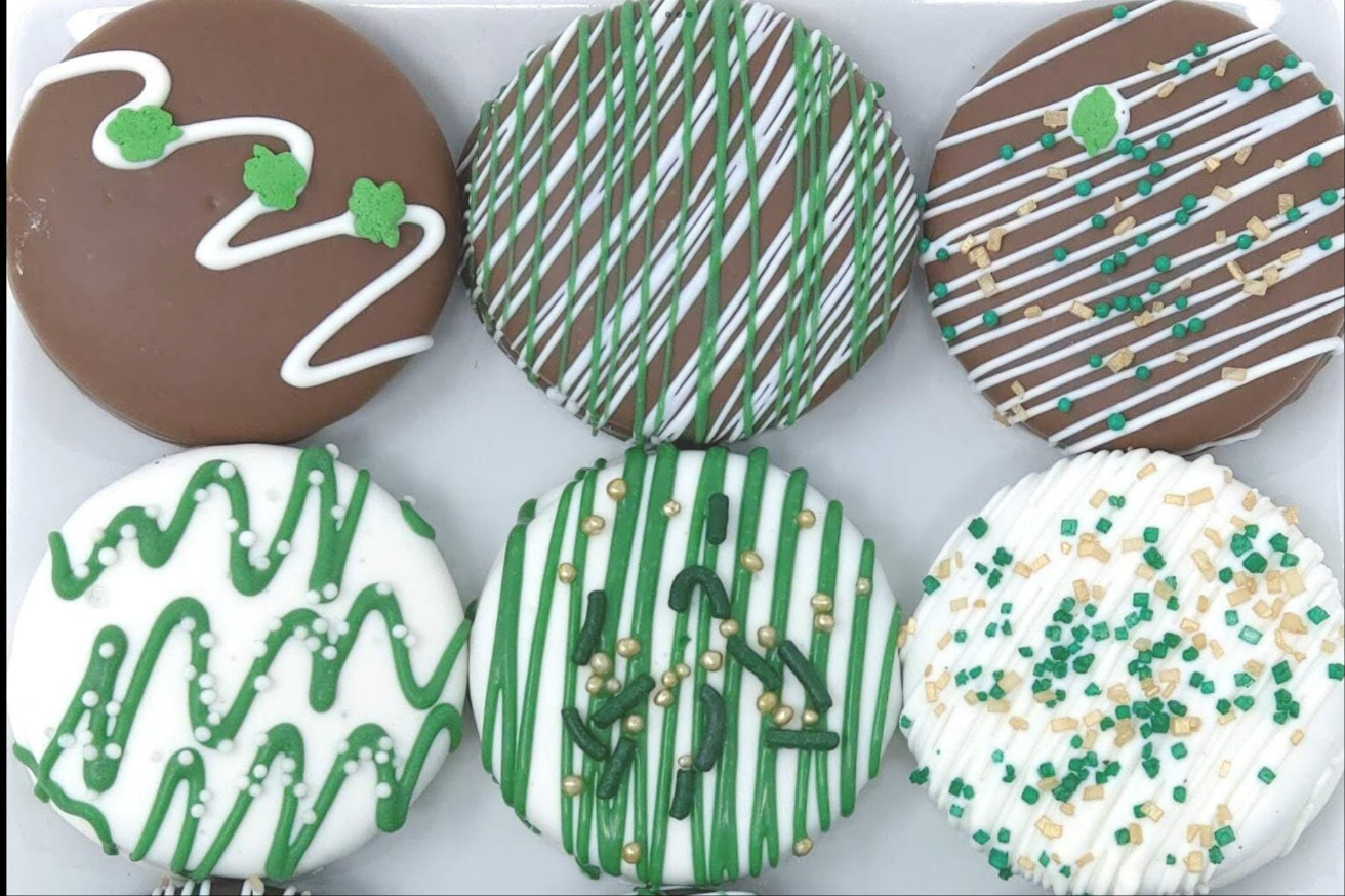 Saint Patrick’s Day Chocolate Covered Cookies - Made with Real Oreos-4 Pack