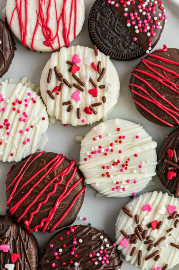 Valentines Day Chocolate Covered Cookies-Made With Real Oreos- 4 Pack