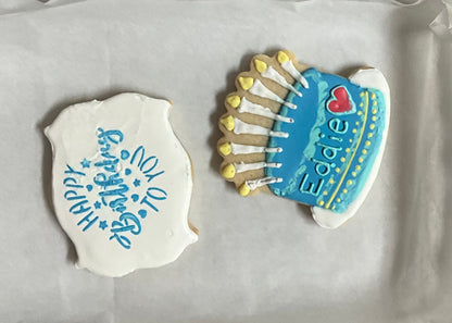 Decorated Sugar Cookies - Birthday 6 Pack (Customizable)