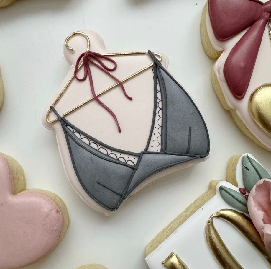 Romantic Lingerie Valentines/Bridal Shower Collection- 6 or 12 Cookie Sets