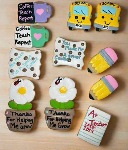 Decorated Sugar Cookie - School 6 Pack