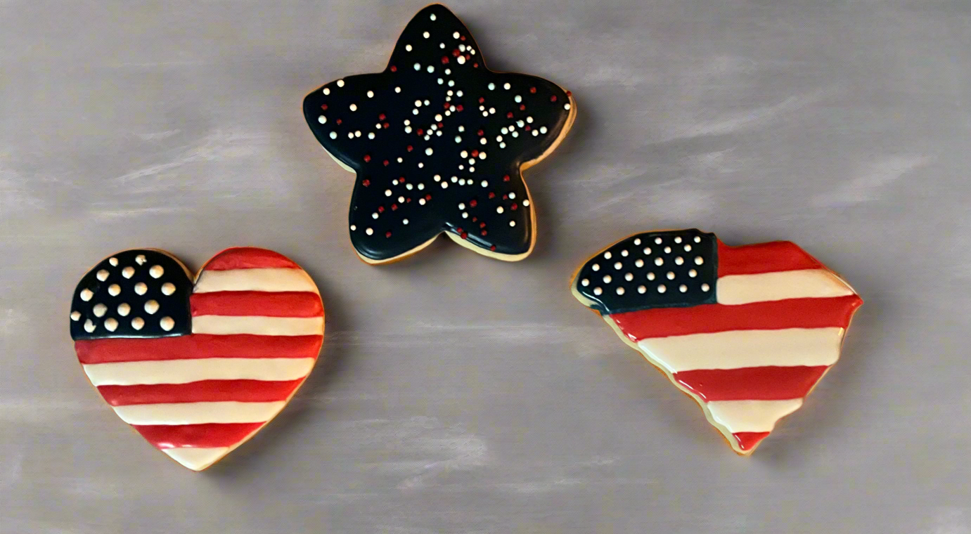 Decorated Sugar Cookies - Patriotic 6 Pack