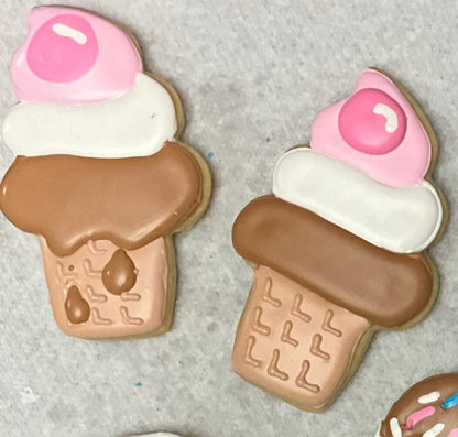 Decorated Sugar Cookie - Ice Cream Collection 4 Pack