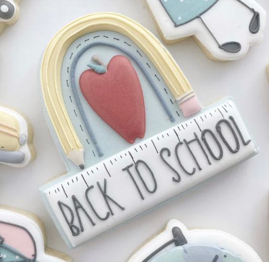*NEW* Back To School-1st Day Back Set-Customizable 6 Pack Decorated Designer Cookies