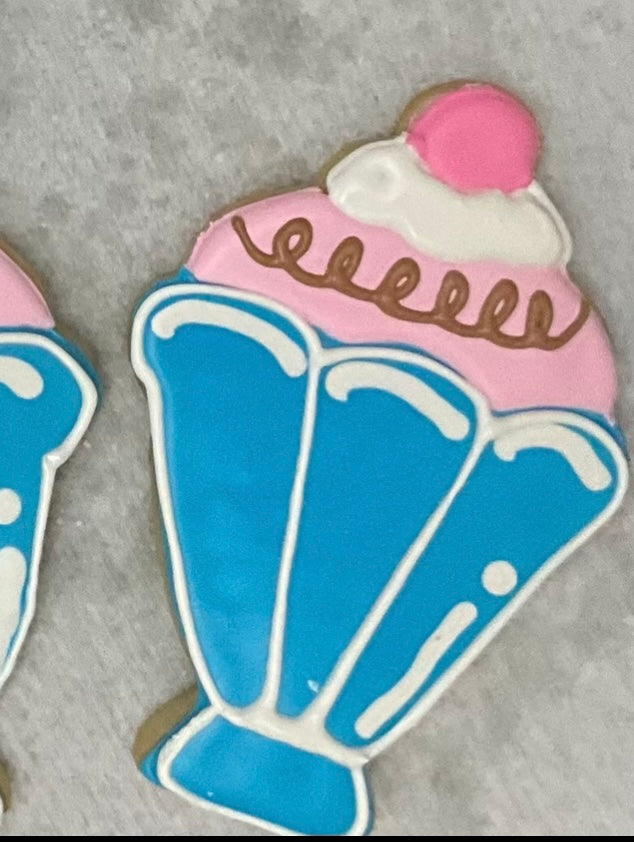 Decorated Sugar Cookie - Ice Cream Collection 4 Pack