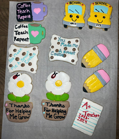 Decorated Sugar Cookie - School 6 Pack