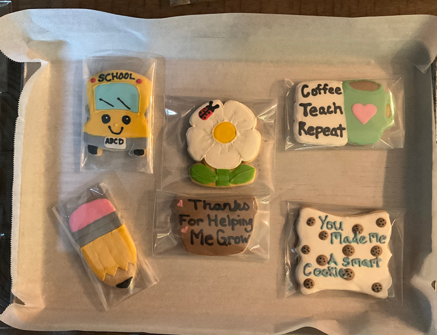 Decorated Sugar Cookie - School 6 Pack