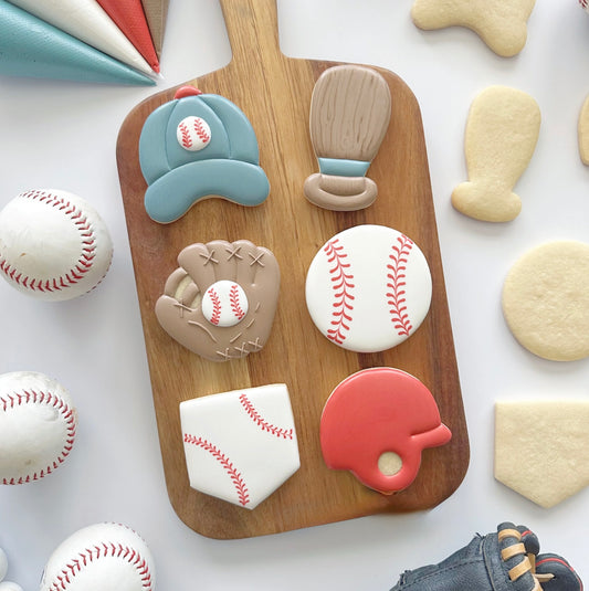 Baseball Set- 6 Pack Decorated Designer Cookies