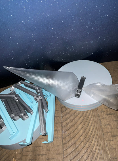 Piping Bag Closure Clips-10 pack-Multiple Sizes, Colors and Uses