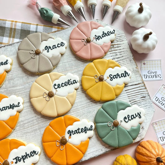 Pumpkin With Tag Cookies-6 Pack